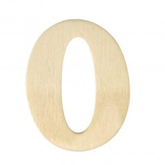 Houten cijfers 4cm  nr0