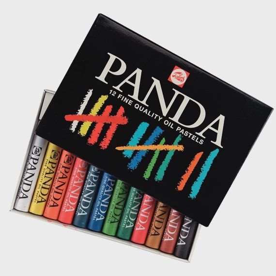 Panda oliepastels set | 12 kleuren