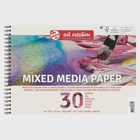 Mixed Media Papier A4 250 g 30 Vellen
