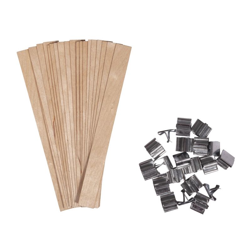 Houtlont met metalen lonthouders