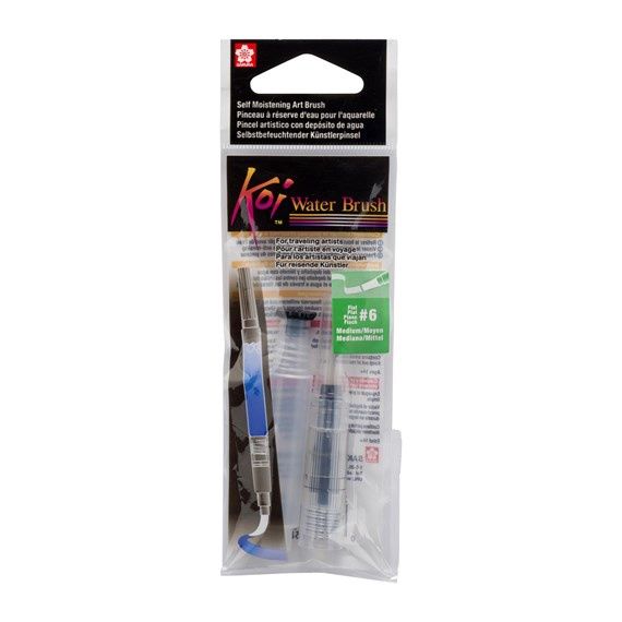 Water Brush Flat Kort Reservoir Penpunt Medium