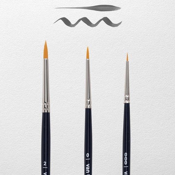 Penselenset voor aquarelverf, nr. 000-0-2