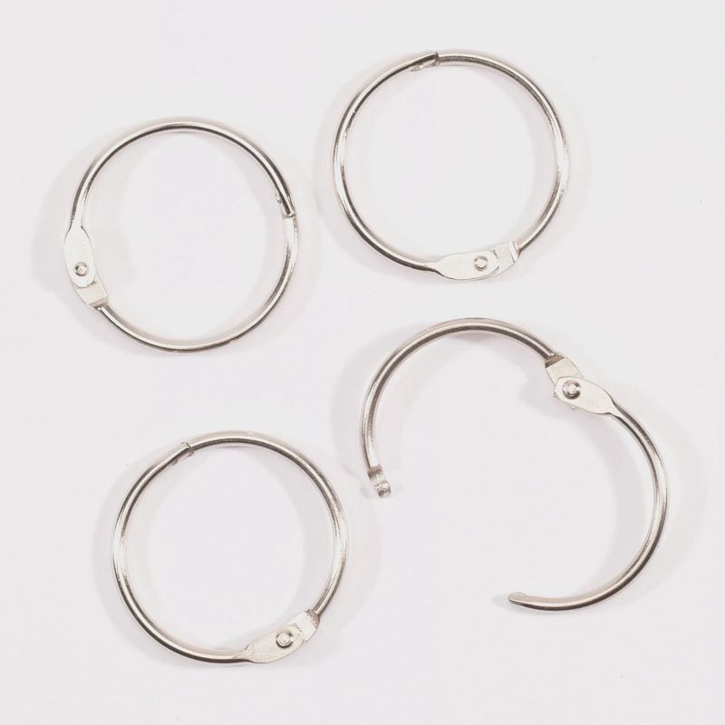 Boekbindringen 32mm Zilver 12st