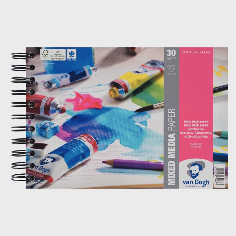 Spiraalgebonden blok met Mix Media-papier