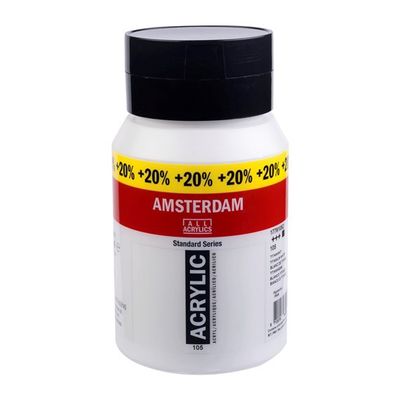 Amsterdam acrylverf 600ml titaanwit 105