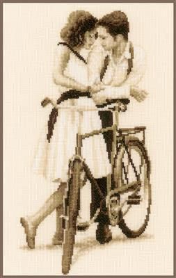 Telpakket koppel met fiets