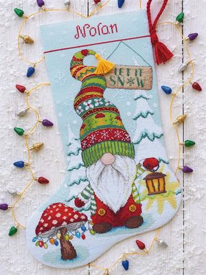 Borduurkit Gnome stocking