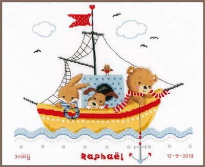 Telpakket bootje varen