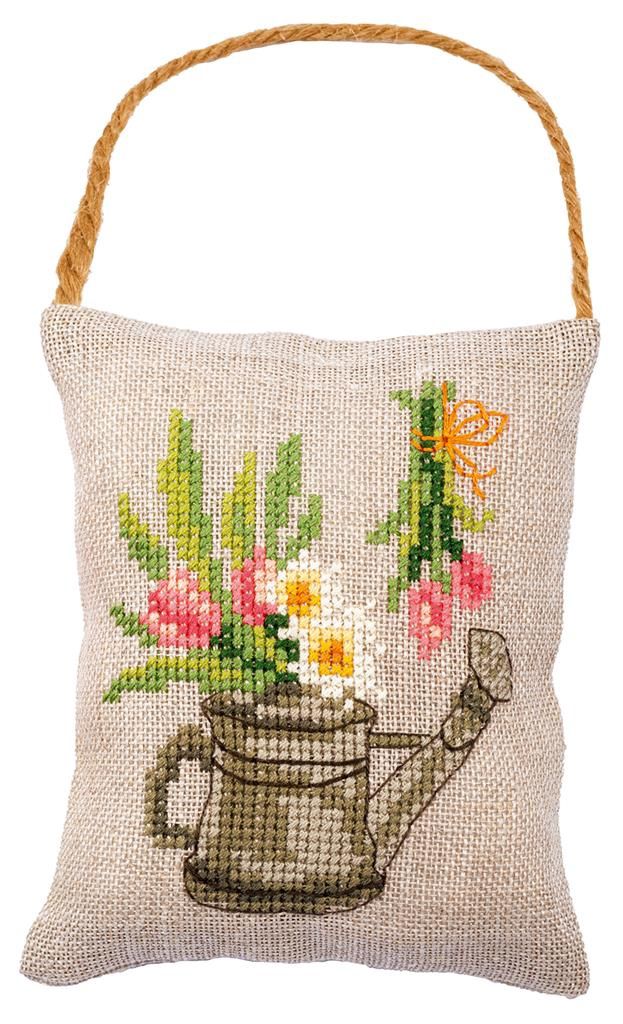 Telpakket deco kussentje tuin