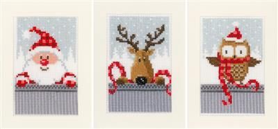 Telpakket wenskaart kit kerstfiguren