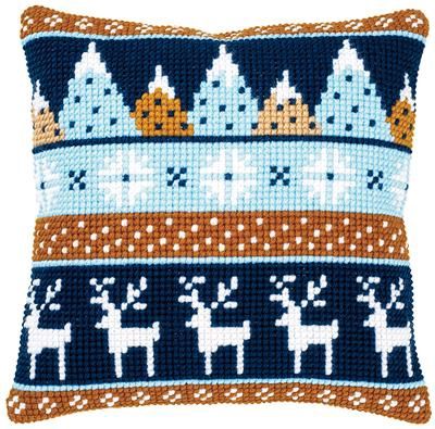 Kruissteekkussen kit wintermotiefjes