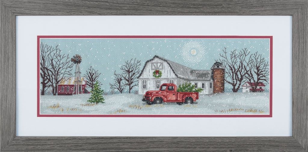 Borduurkit Winter farm