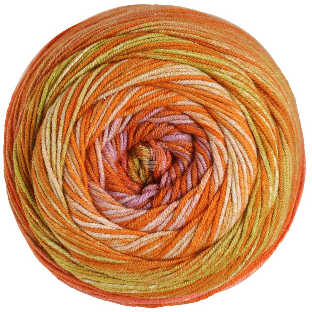 Gomitolo Baleno, Kleur(nummer): 221 - Oranje/zalmroze/beige/lichtgroen/groenbeige