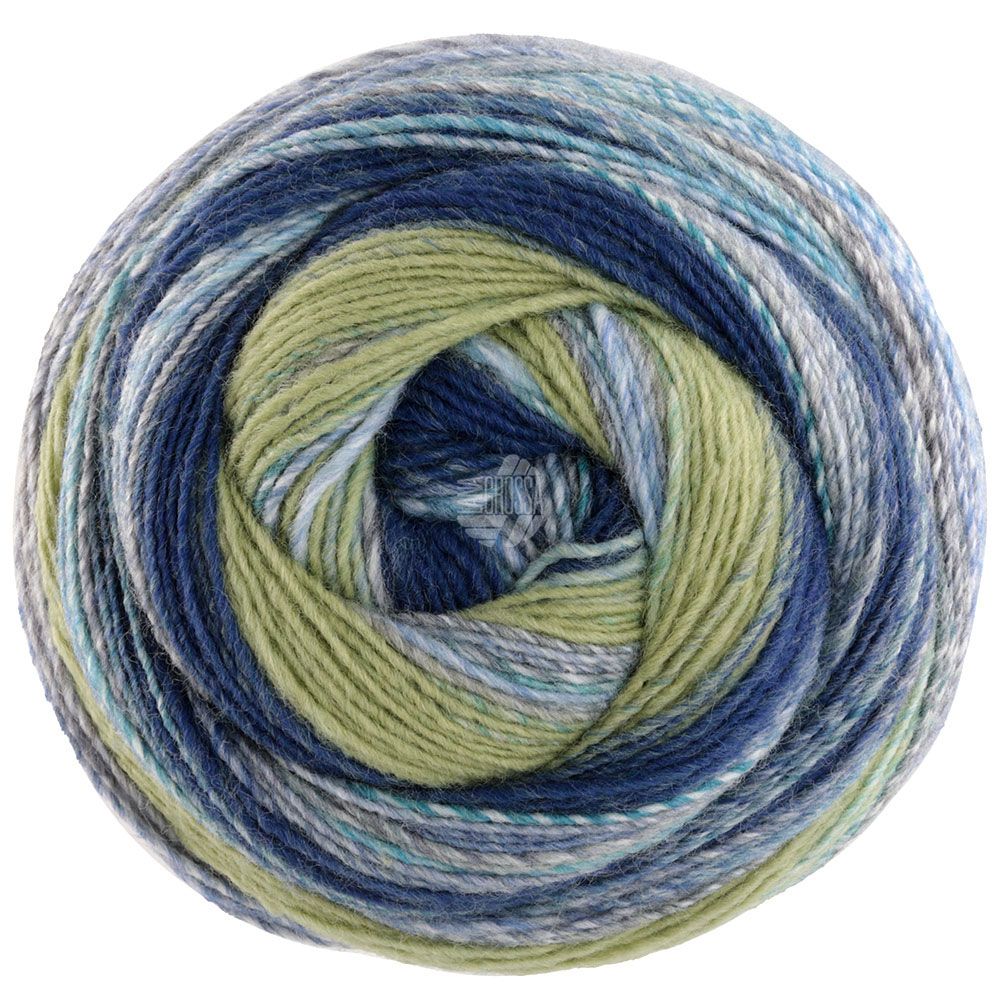 Gomitolo Fusione, Kleur(nummer): 2021 - Mint/lichtgrijs/grijs/licht/donkerblauw/ant