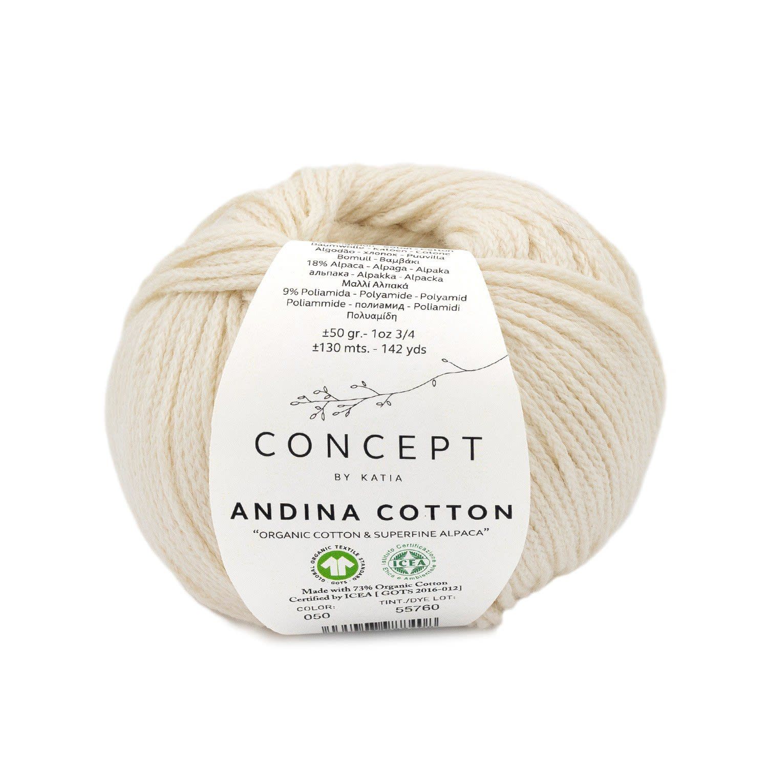 Andina Cotton, Kleur(nummer): 50 - Ecru