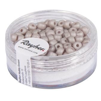 Silk-Bead Glas rocailles, 4mm ø duiven-bruin