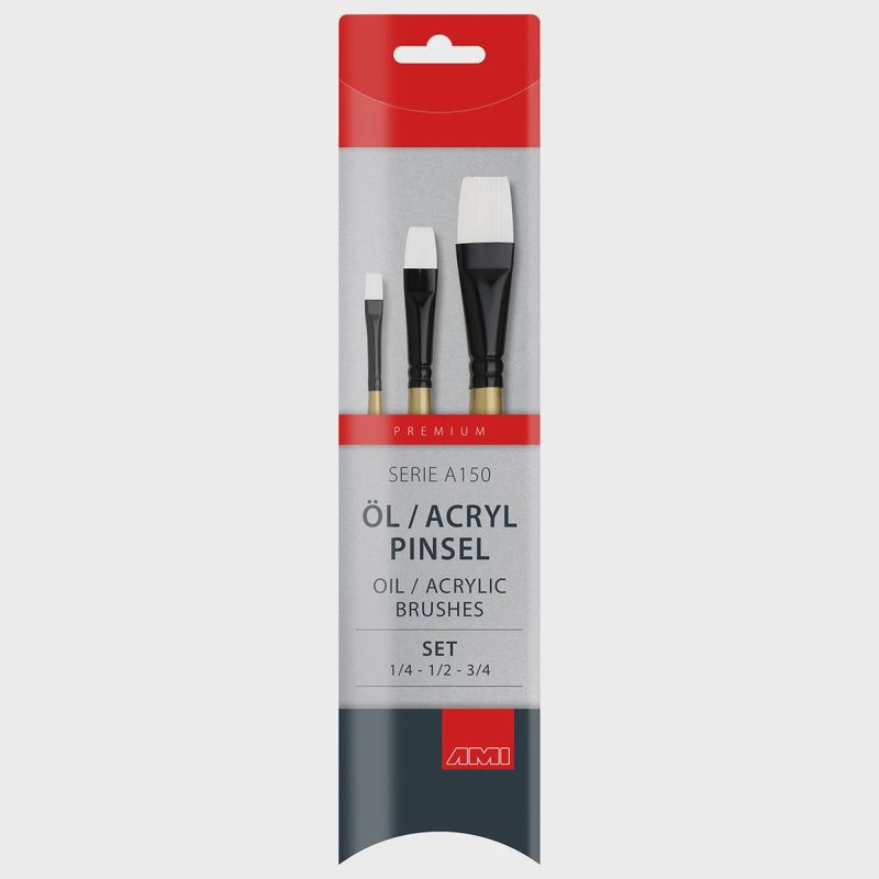 Olie- en acrylverfkwast A150 set 3st