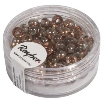 Rocailles metallic met groot gat, 5,5mm ø koper