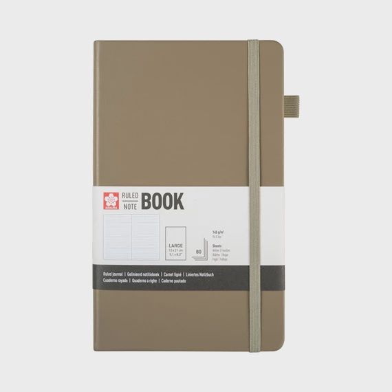 Sakura gelijnd notitieboek A5 Taupe