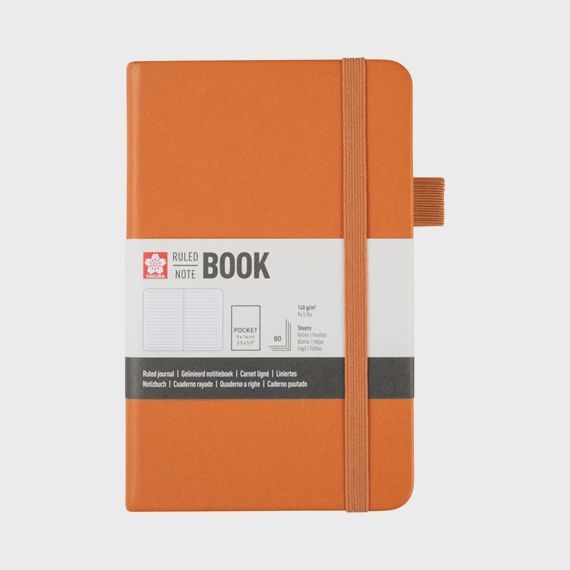 Sakura gelijnd harde kaft notitieboek pocket Amber