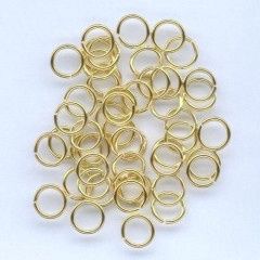 Split ring gehard goud 6mm