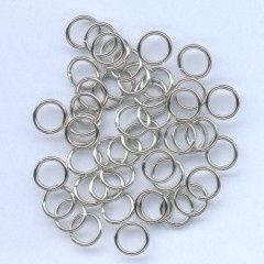 Split ring 8mm gehard zilverkleur