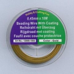 Staaldraad nyl.coat goudkleur 0.45 mm 10 MT