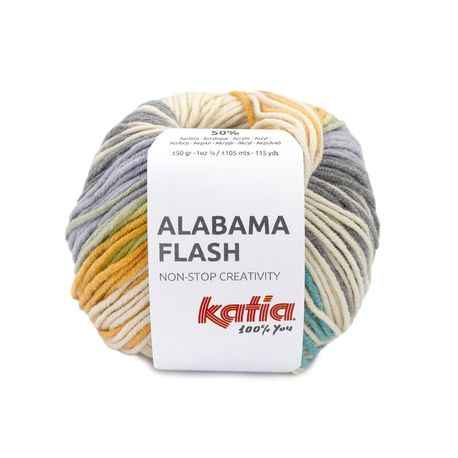 Alabama Flash, Kleur(nummer): 106 - Ecru-Turkoois blauw-Oker