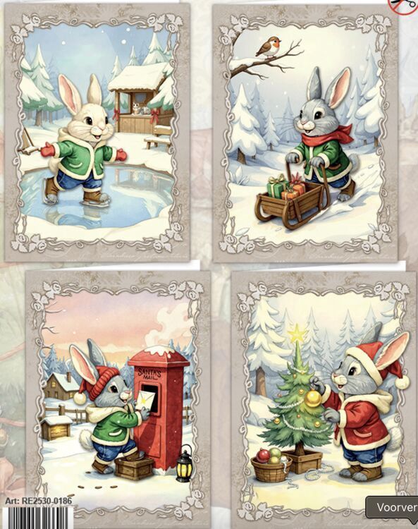 Snowy Bunny - Kaartenpakket &quot;Bunny Wonderland 01&quot;