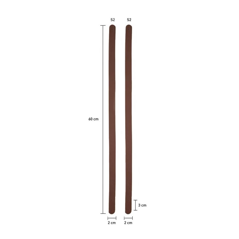 Handvatten van synthetisch leer 60cm Bruin