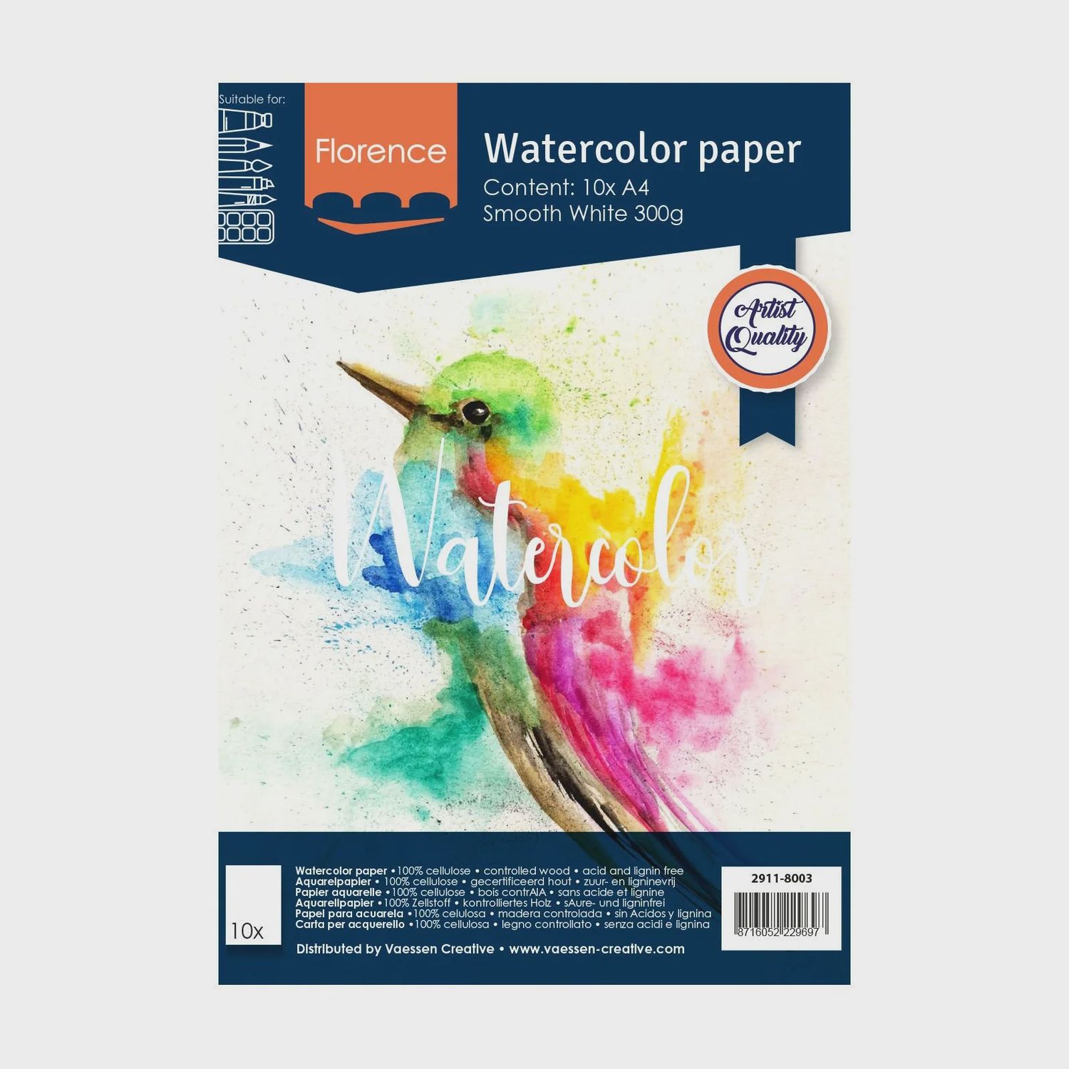 Aquarelpapier 300g Glad A4 Wit 10x