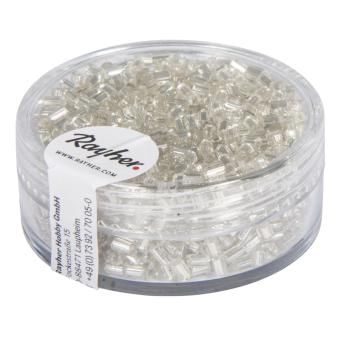 Glasstiften 2x2mm met zilverkern zilver
