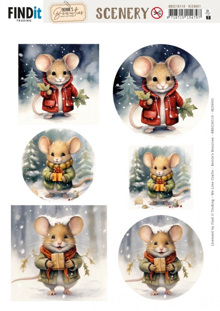 Scenery Push out - Berries Beauties - Gifted Little Mice