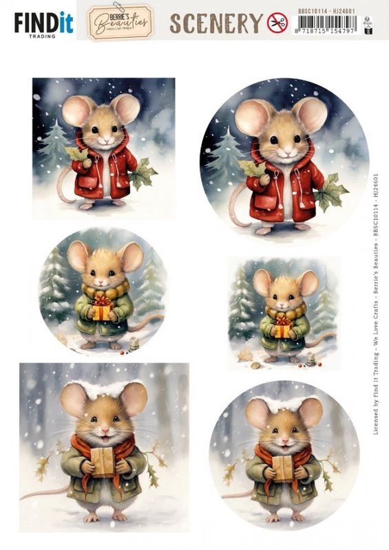 Scenery Push out - Berries Beauties - Gifted Little Mice