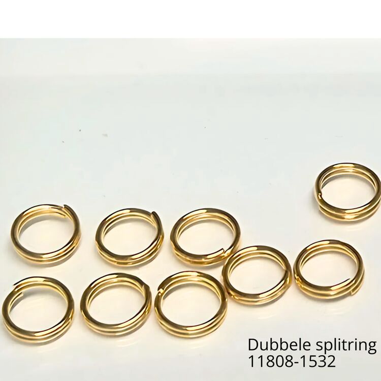 Dubbele splitring, 6mm Goudkl