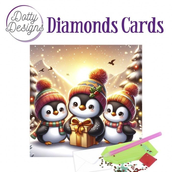 Dotty Designs Diamond Cards - Penguin 1
