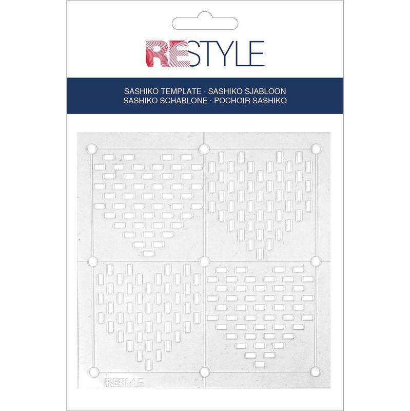 Sashiko sjabloon harten
