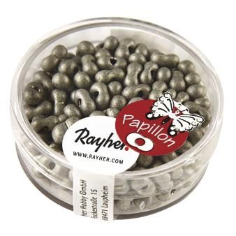 Papillon-rocailles zilver 3,2 x 6,5mm