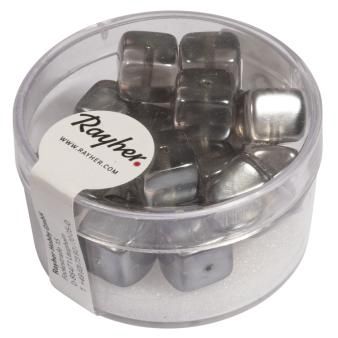 Glaskraal-blokje antraciet