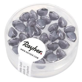 Glaskraal-driekant 7mm antraciet