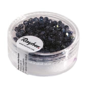 Glas-facetkraal 3mm onyx