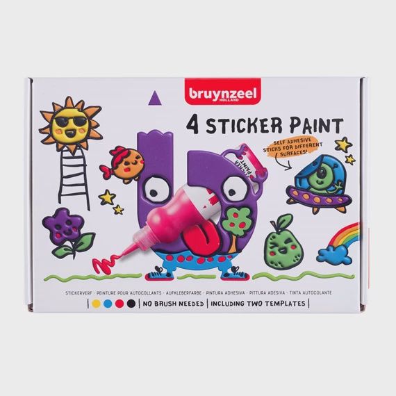 Stickerverfset - 4 kleuren + 2 templates