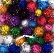 Mix PomPom set (33st) assorti glitter