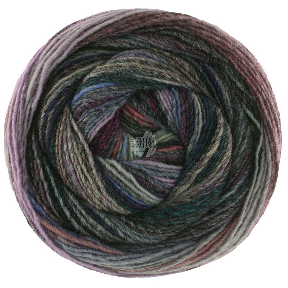 Gomitolo Intenso, Kleur: 232 - Donker/Lichtgrijs/Lila/Zwart/Zwart-Paars/Roze/Groen-Grijs