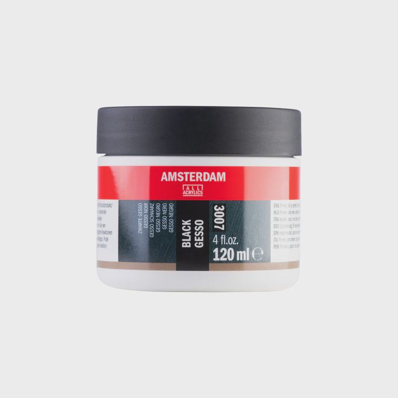 Amsterdam Zwarte gesso 3007 | mini 120 ml