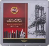 Gioconda kunstset, 23 stuks, metalen  doos