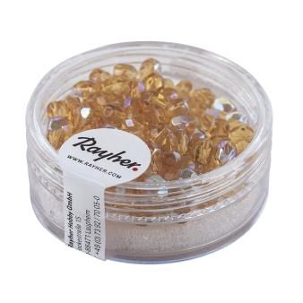 Glas-facetkraal 4mm topaas iriserend