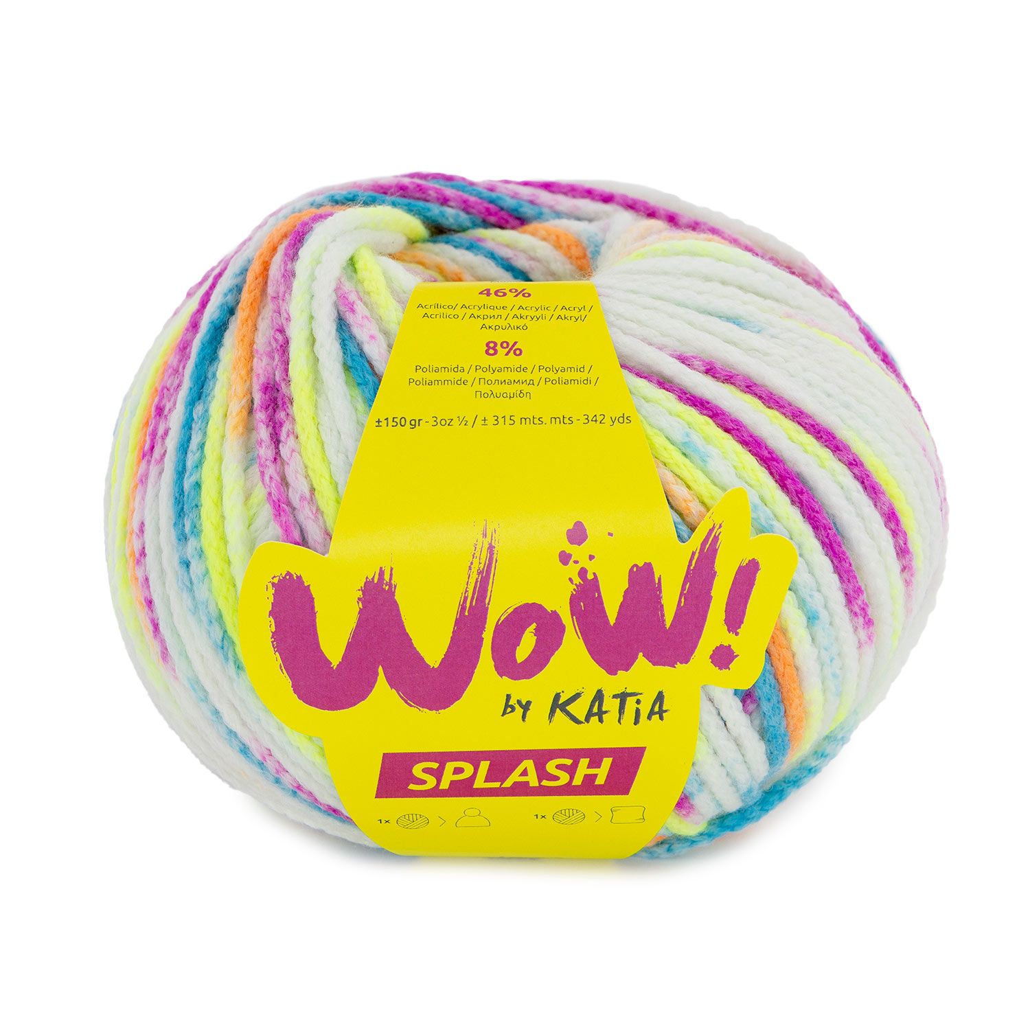 WoW Splash, Kleur(nummer): 200 - Neon groen-Neon oranje-Neon fuchsia-Neon bla
