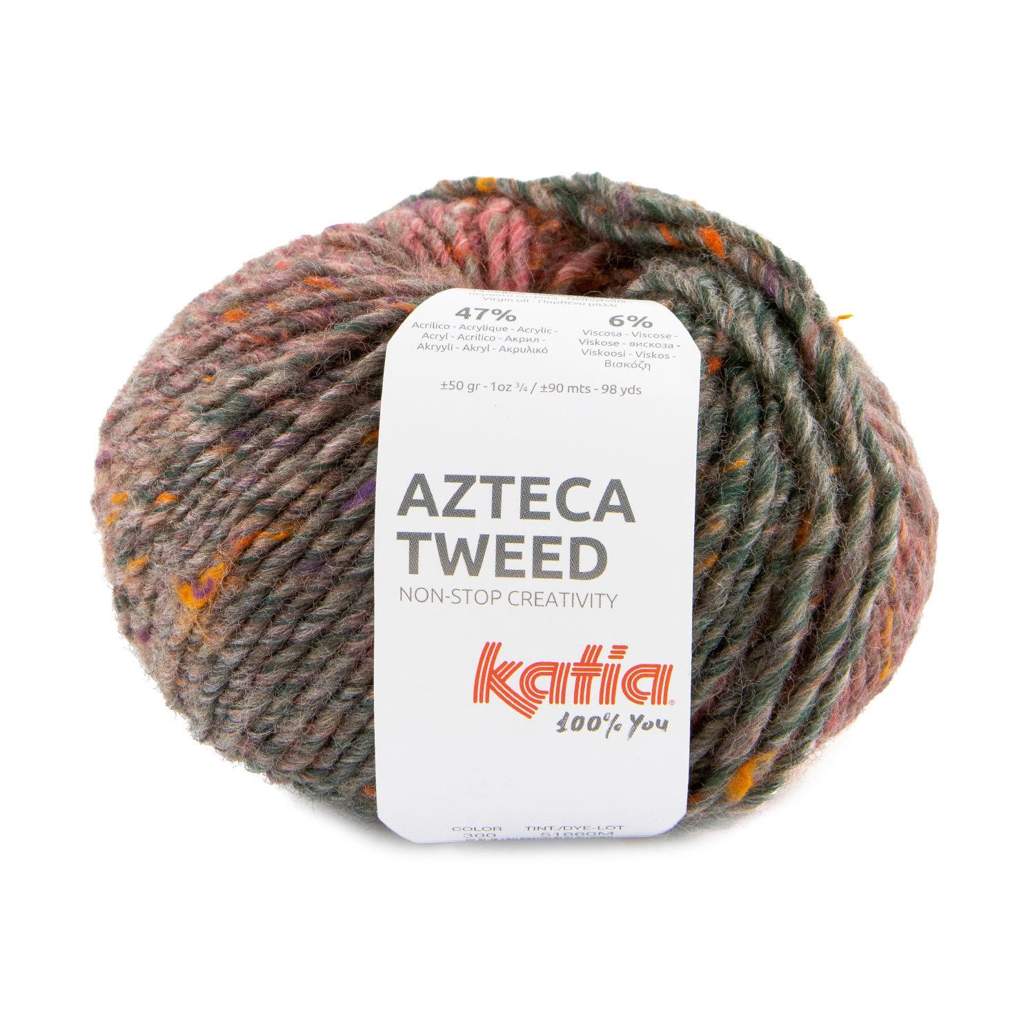Azteca Tweed, Kleur(nummer): 300 - Koraal-Bleekgroen-Bruin