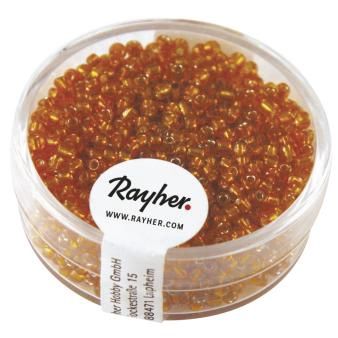 Borduurkralen 2mm met zilverkern oranje